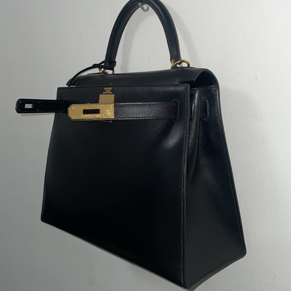 Hermès Kelly Sellier 28 Black Box Calf - Picture 5 of 12